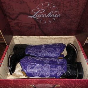Women’s Lucchese Caiman Leather Boots